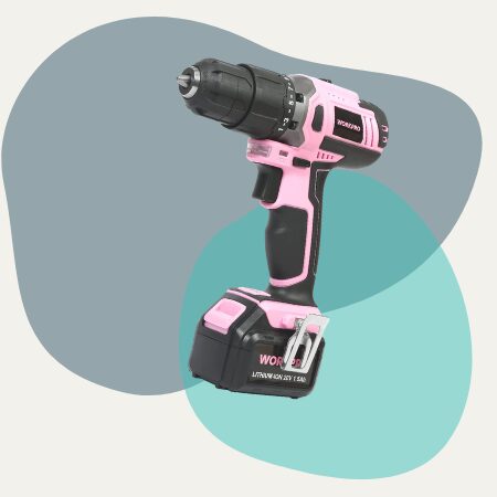 Розовый набор аккумуляторных шуруповертов WORKPRO