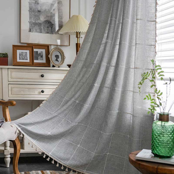 现代卧室窗帘 - 窗帘